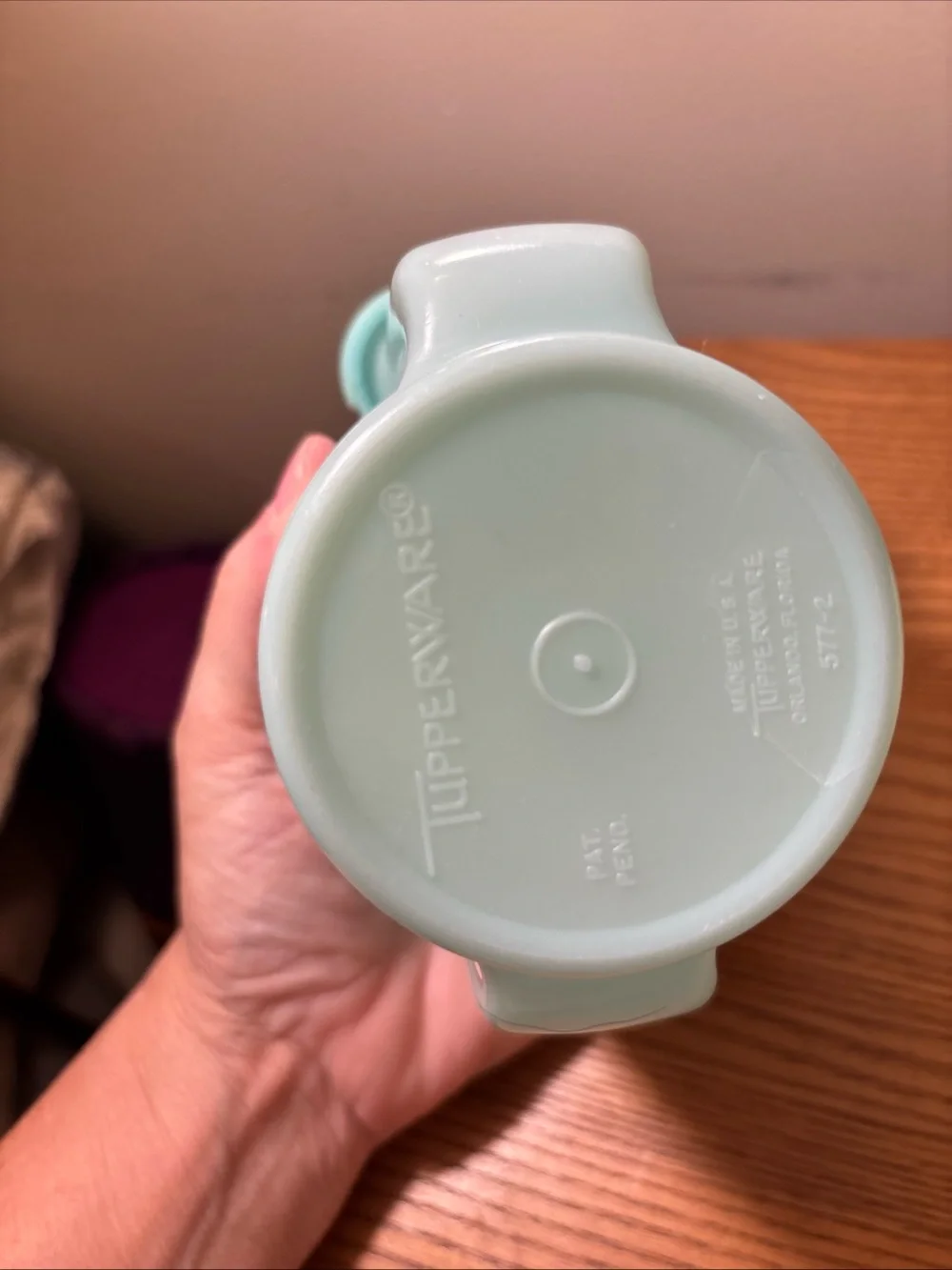 Tupperware Aqua and Yellow Pouring Cups with Flip Spouts